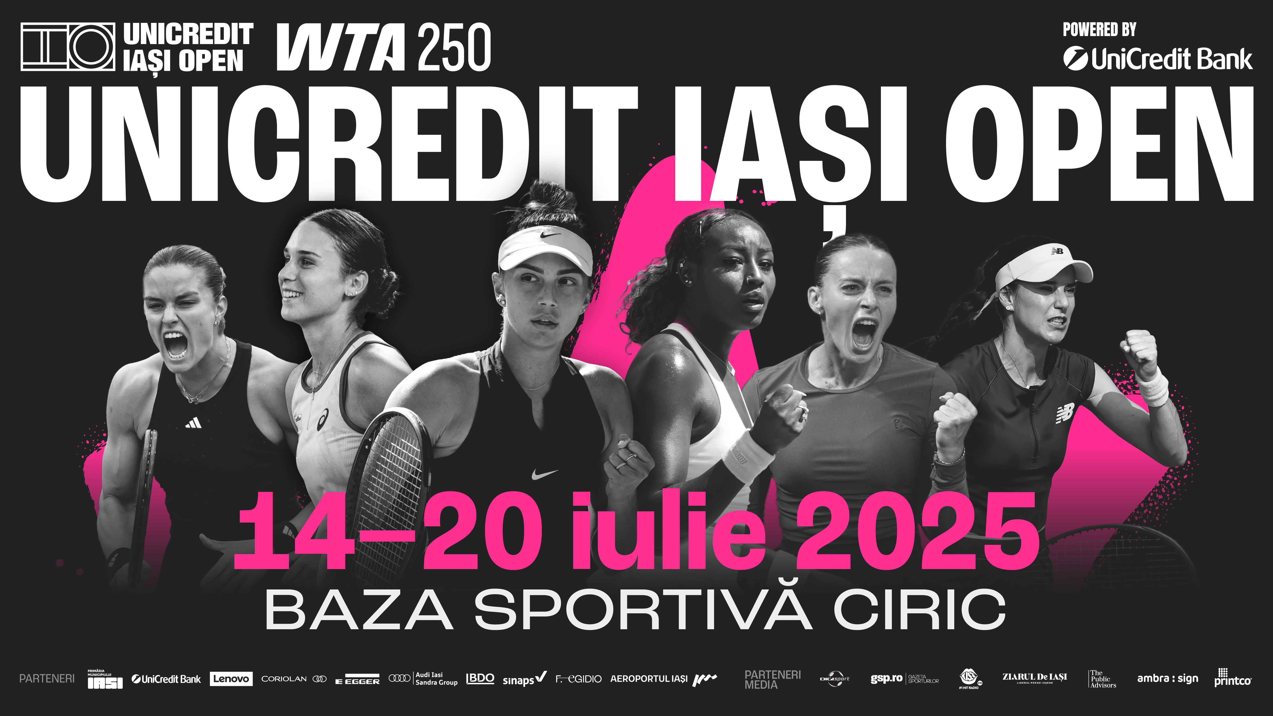 Lista cu jucătoarele înscrise la UniCredit Iași Open 2025