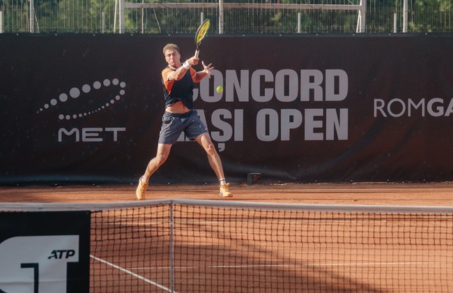 The North Macedonian Kalin Ivanovski, ranked 370 ATP, player coming from the qualifications, stopped in the quarters at the Concord Iași Open.